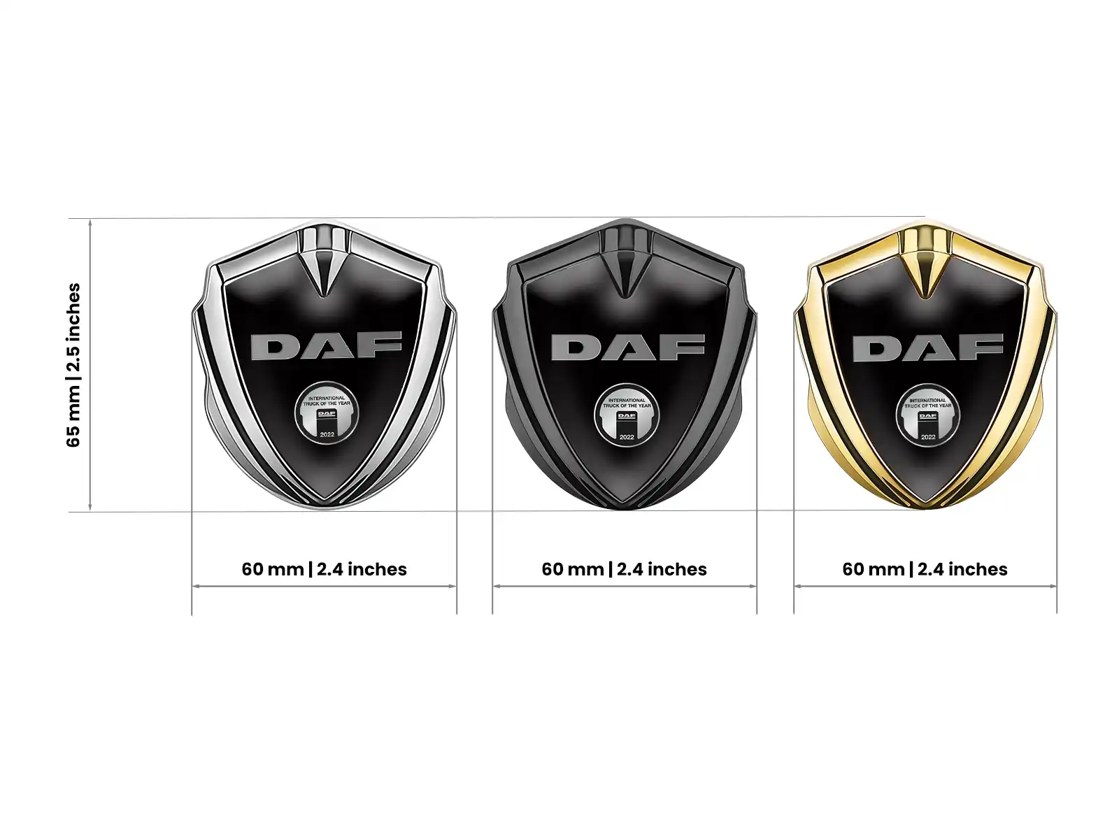 Daf Metal Emblem Badge Modern Look High-End